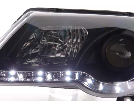 Scheinwerfer Set Daylight LED TFL-Optik VW Passat Typ 3C 05- schwarz Scheinwerfer Set Daylight LED TFL-Optik VW Passat Typ 3C 05- schwarz